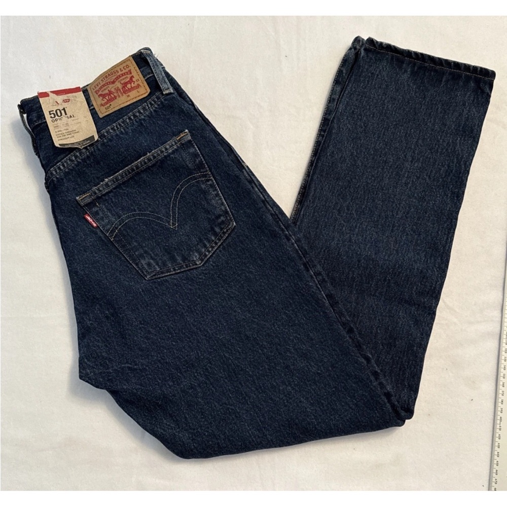 Levi's 501 Original Women’s 27x30 Classic Fit Jeans in Dark Indigo Denim NWT